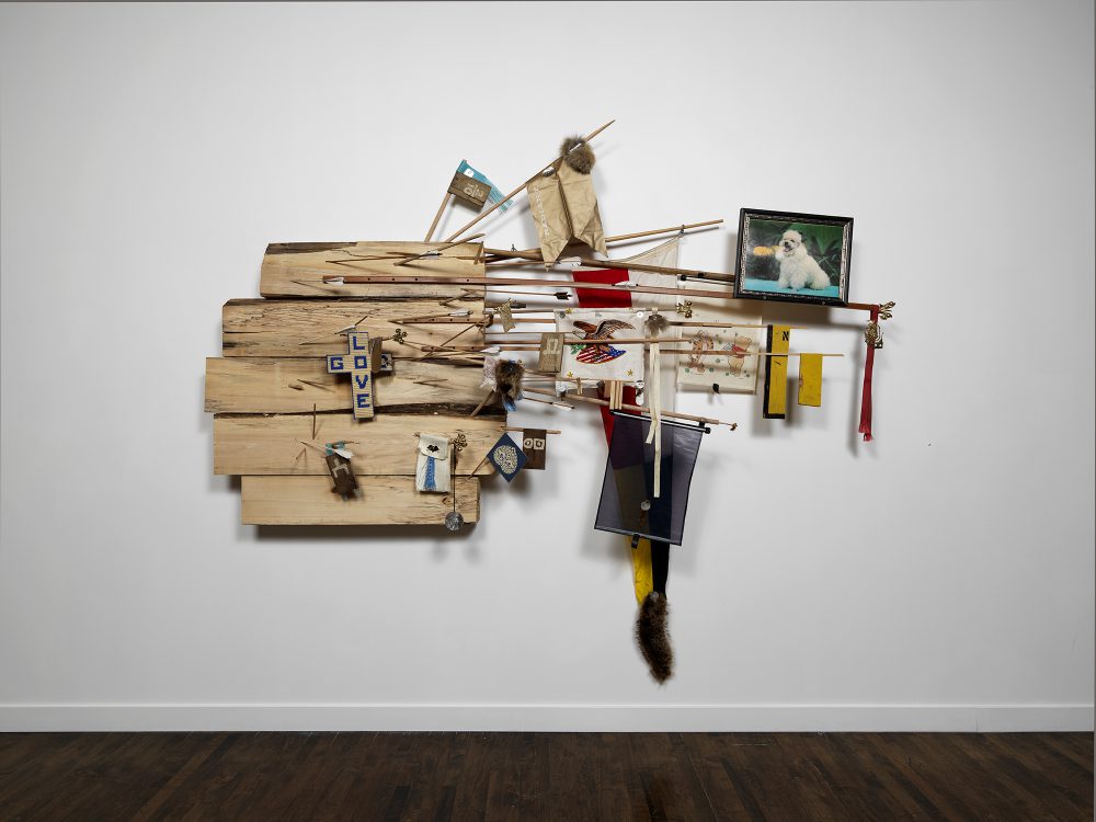 Juan Angel Chavez, Hard Bark, 2012, mixed media collage, 94 x 112 inches