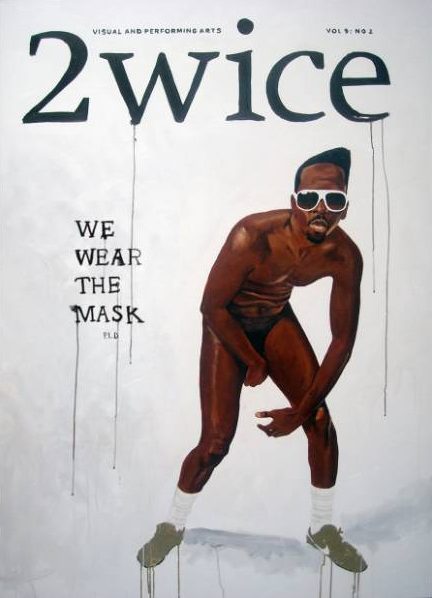 Fahamu Pecou, P.L.D, 2008, acrylic and oil stick on canvas, 72 x 54 inches