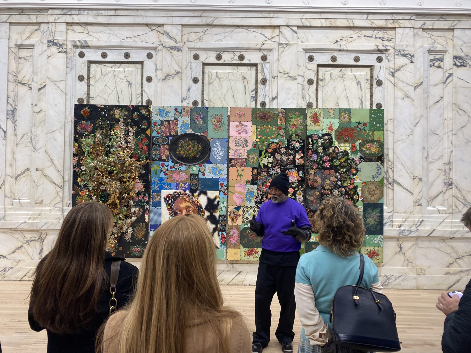 2006 Chicago Awardee Nick Cave giving a tour of his exhibition Amalgams and Graphts at Jack Shainman Gallery.